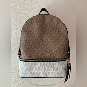 Michael Kors Rhea Zip Medium Tri-Color Backpack